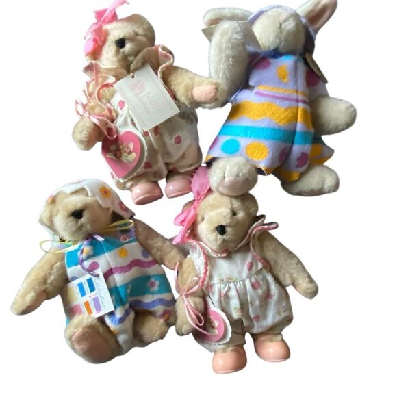 Vintage Muffy Vanderbear Egg Painting Plush Valentines Hoppy VanderHare Spring - Picture 3 of 7